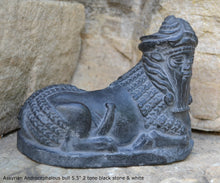Load image into Gallery viewer, Assyrian Androcephalous bull Babylonian statue fragment replica Mesopotamian sculpture Artifact 5.5&quot; www.Neo-Mfg.comStatuette of an
