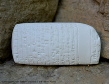 Load image into Gallery viewer, Sumerian Bitumen Tablet Cuneiform Sculptural www.Neo-Mfg.com museum reproduction 3 5/8&quot;
