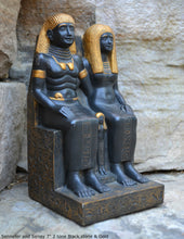 Load image into Gallery viewer, Egyptian Sennefer and Senay seated sitting statue Sculpture 7" www.Neo-Mfg.com museum reproduction
