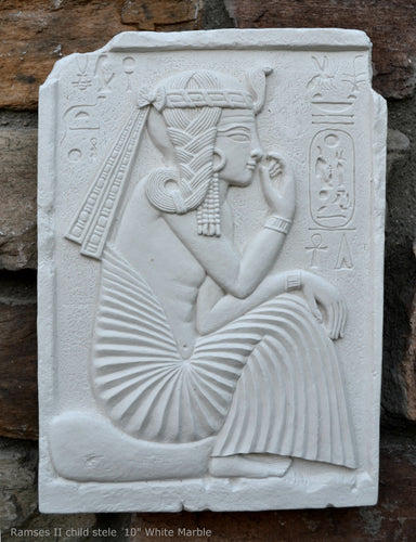Egyptian Ramesses Ramses II child stele wall plaque Sculpture museum reproduction art 10