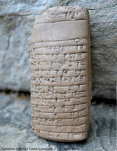 Load image into Gallery viewer, Sumerian Bitumen Tablet Cuneiform Sculptural www.Neo-Mfg.com museum reproduction 3 5/8&quot;

