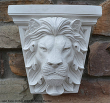 Load image into Gallery viewer, Animal Lion Face Corbel shelf Column plaque Fragment relief www.Neo-Mfg.com 9&quot; each home decor
