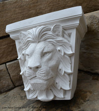 Load image into Gallery viewer, Animal Lion Face Corbel shelf Column plaque Fragment relief www.Neo-Mfg.com 9" each home decor
