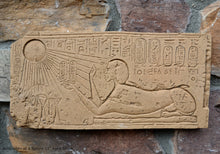 Load image into Gallery viewer, Egyptian Akhenaten as a Sphinx artifact Carved Sculpture Statue 11&quot; ww.Neo-Mfg.com Museum reproduction e2
