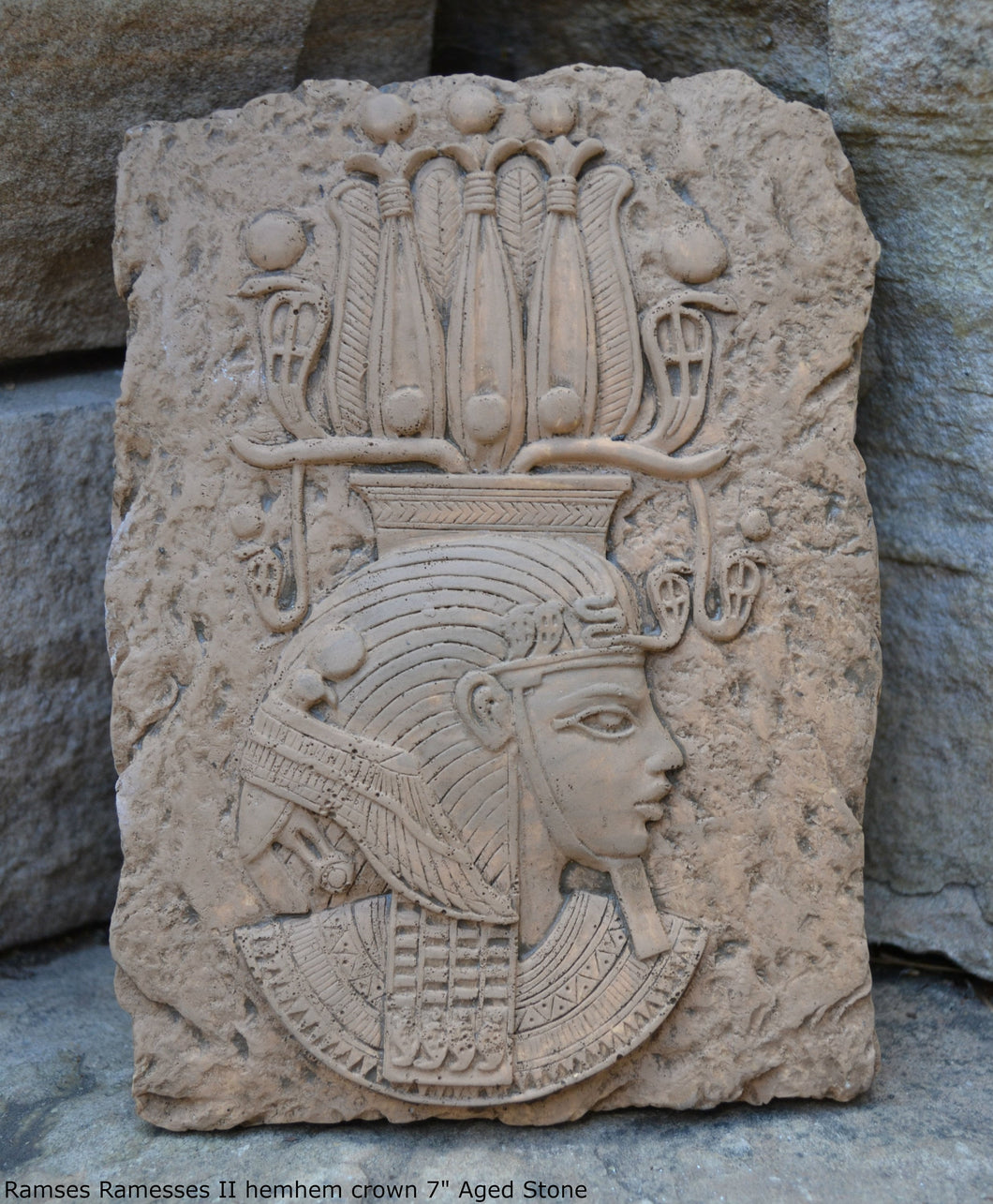 History Egyptian Ramses Ramesses II hemhem crown Plaque Artifact Sculpture 7