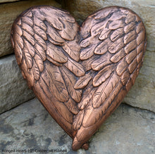 Load image into Gallery viewer, Angel Wings HEART wall sculpture statue plaque Neo-Mfg 10&quot; n16
