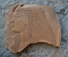 Load image into Gallery viewer, Egyptian Relief fragment head of a lady wall plaque art Sculpture 8.75&quot; www.Neo-Mfg.com Museum reproduction m18
