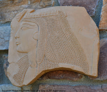 Load image into Gallery viewer, Egyptian Relief fragment head of a lady wall plaque art Sculpture 8.75&quot; www.Neo-Mfg.com Museum reproduction m18
