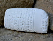 Load image into Gallery viewer, Sumerian Bitumen Tablet Cuneiform Sculptural www.Neo-Mfg.com museum reproduction 3 5/8&quot;
