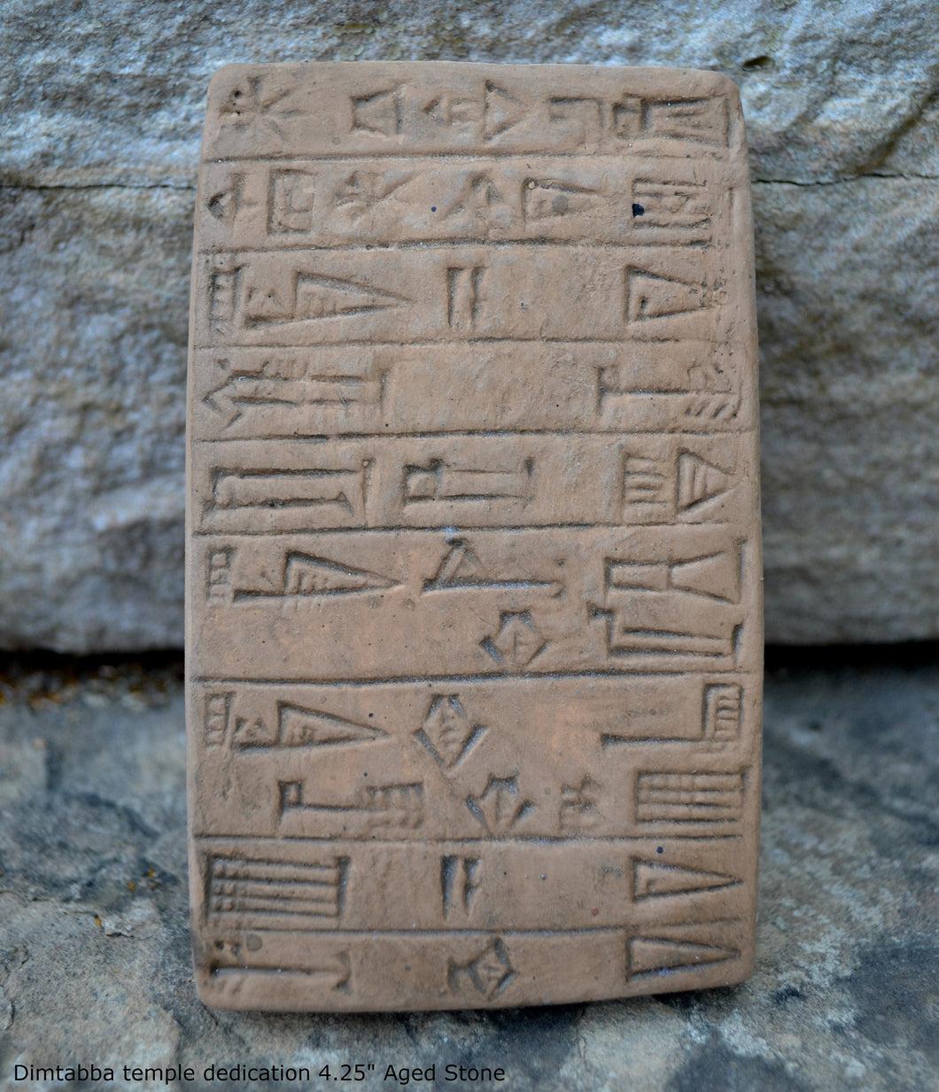 Sumerian Dimtabba temple dedication Tablet Cuneiform Sculptural www.Neo-Mfg.com museum reproduction 4.25
