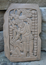 Load image into Gallery viewer, History Aztec Maya Mesoamerica lintel 46 plaque wall Sculpture Statue www.Neo-Mfg.com 9.5&quot; d14
