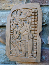 Load image into Gallery viewer, History Aztec Maya Mesoamerica lintel 46 plaque wall Sculpture Statue www.Neo-Mfg.com 9.5" d14
