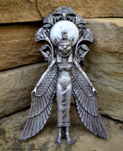 Load image into Gallery viewer, Egyptian Sekhmet winged Sculptural Wall frieze plaque relief www.Neo-Mfg.com 11"
