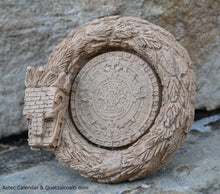 Load image into Gallery viewer, History Feathered Serpent Head of Quetzalcoaltl 3.5" with Calendar Aztec Maya Artifact Carved Sculpture Statue mini www.Neo-Mfg.com
