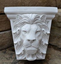 Load image into Gallery viewer, Animal Lion Face Corbel shelf Column plaque Fragment relief www.Neo-Mfg.com 9&quot; each home decor
