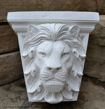 Load image into Gallery viewer, Animal Lion Face Corbel shelf Column plaque Fragment relief www.Neo-Mfg.com 9" each home decor
