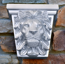 Load image into Gallery viewer, Animal Lion Face Corbel shelf Column plaque Fragment relief www.Neo-Mfg.com 9&quot; each home decor
