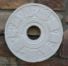 Load image into Gallery viewer, History Aztec Maya Mesoamerica Tzolkin plaque wall Sculpture Statue www.Neo-Mfg.com 7&quot;
