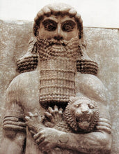Load image into Gallery viewer, Assyrian Persian Persepolis Lion of Gilgamesh head capital Sculpture statue 4&quot; www.Neo-Mfg.com Museum reproduction
