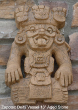 Load image into Gallery viewer, History Aztec Maya Zapotec Cocijo Deity Vessel Stele Totem Artifact Sculpture Statue 13&quot; Tall www.Neo-Mfg.com a11
