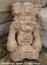 Load image into Gallery viewer, History Aztec Maya Zapotec Cocijo Deity Vessel Stele Totem Artifact Sculpture Statue 13&quot; Tall www.Neo-Mfg.com a11
