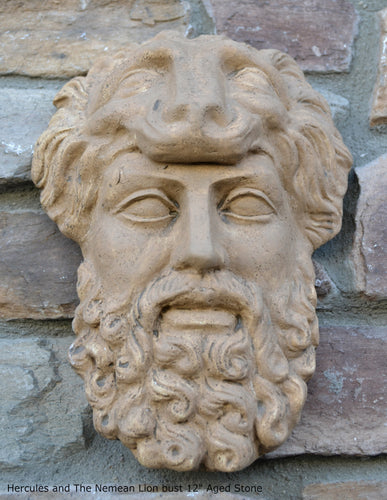 Hercules and The Nemean Lion bust Sculpture 12