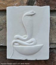 Load image into Gallery viewer, History Egyptian Wadjet cobra Stela Fragment Sculptural wall relief plaque www.Neo-Mfg.com 4.75&quot;
