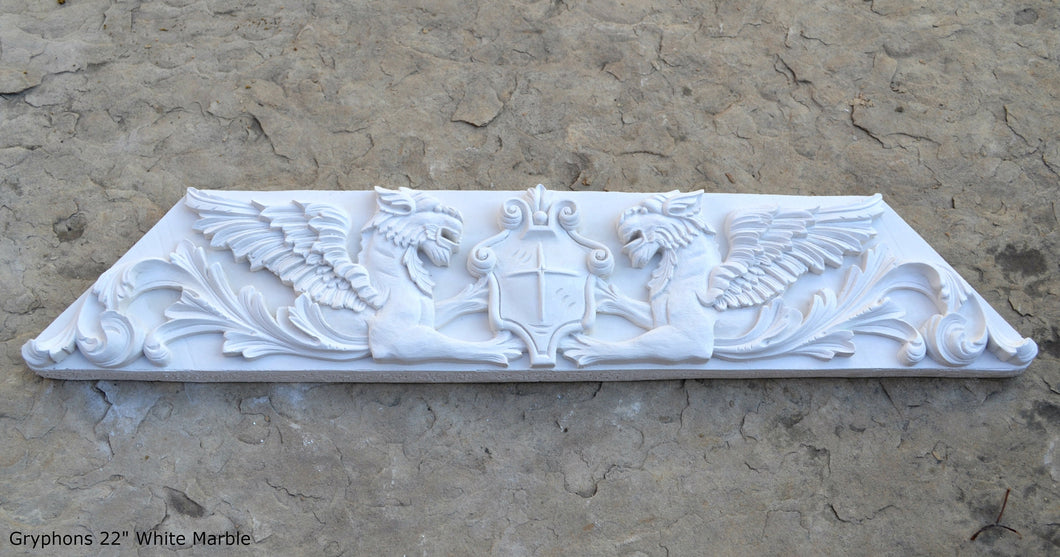 Griffin gryphons Winged lion wall Sculpture plaque 22