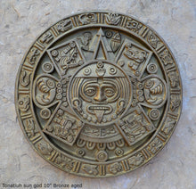 Load image into Gallery viewer, Aztec Mayan Tonatiuh sun god relief sculpture ancient replica www.Neo-Mfg.com 10&quot; n4
