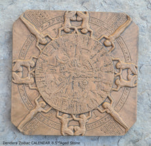 Load image into Gallery viewer, Egyptian Dendera Zodiac CALENDAR Sculptural wall relief plaque 8.5&quot; Museum Quality www.Neo-Mfg.com g22
