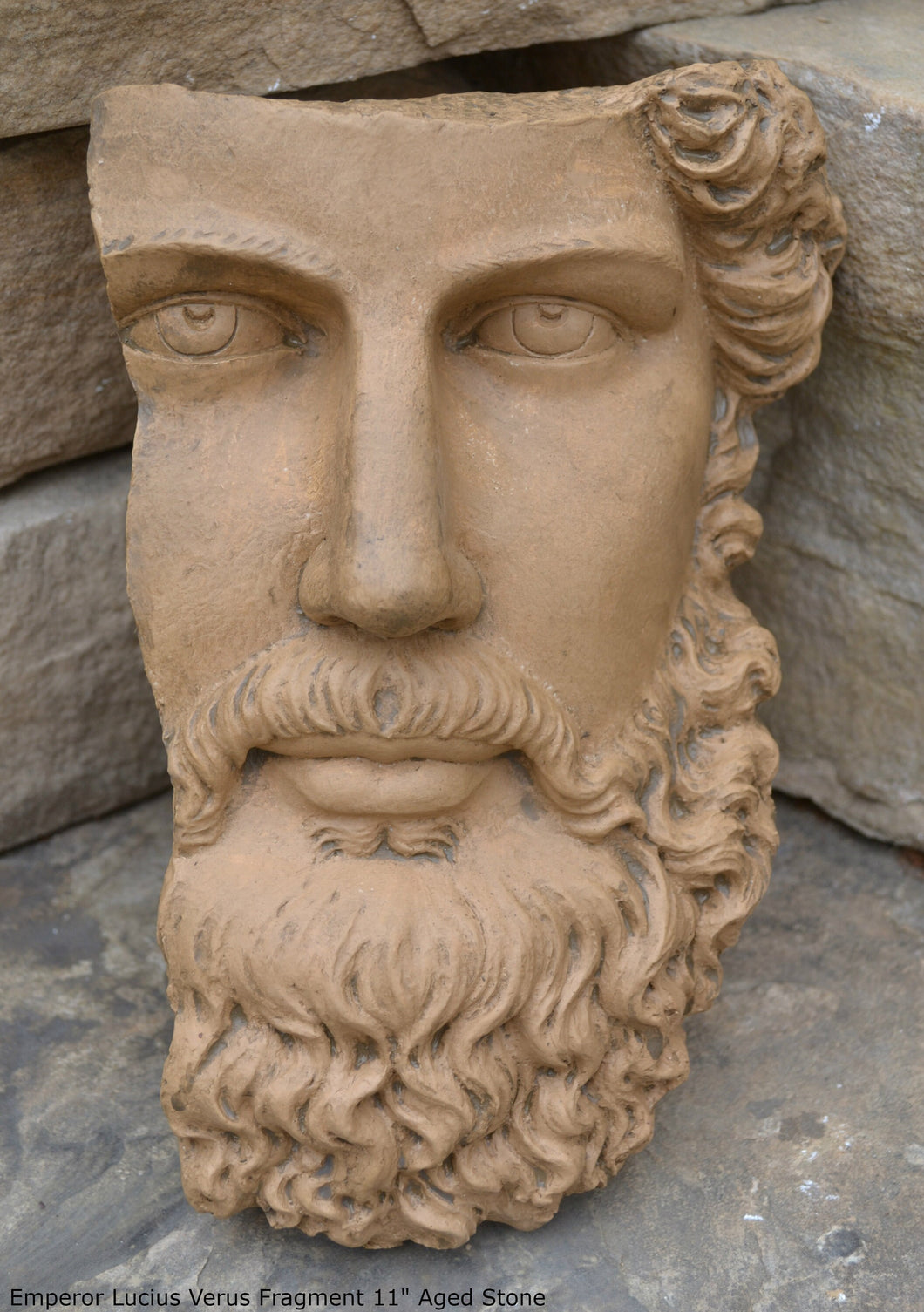 Roman Greek emperor Lucius Verus Fragment 3D Portrait Face Wall Plaque Sculpture 11