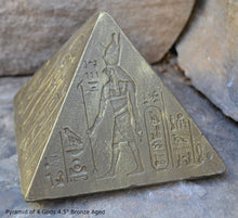 Load image into Gallery viewer, Egyptian Pyramid of 4 Gods 4.5&quot; Tall sculpture www.Neo-Mfg.com home decor art

