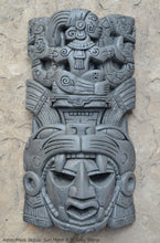 Load image into Gallery viewer, History Aztec Maya Artifact Warrior mask Jaguar Sun Moon Sculpture Statue 8.5&quot; Tall www.Neo-Mfg.com
