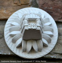 Load image into Gallery viewer, History Feathered Serpent Head of Quetzalcoaltl Aztec Maya Artifact Carved Sculpture Statue 5" www.Neo-Mfg.com
