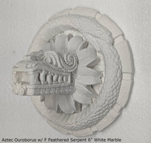 Load image into Gallery viewer, History MAYAN AZTEC Ouroborus w/ F Feathered Serpent 6&quot; Sculptural wall relief plaque 6&quot; www.Neo-Mfg.com
