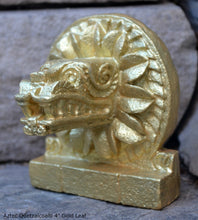 Load image into Gallery viewer, History Feathered Serpent Head of Quetzalcoatl Aztec Maya Artifact Carved Sculpture Statue 4&quot; www.Neo-Mfg.com
