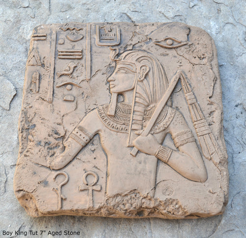 History Egyptian Boy King Tut Fragment Sculptural wall relief plaque www.Neo-Mfg.com 7