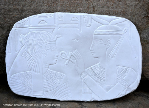 Egyptian Nefertari breath life from Isis Sculpture Statue Relief wall fragment www.Neo-mfg.com 11
