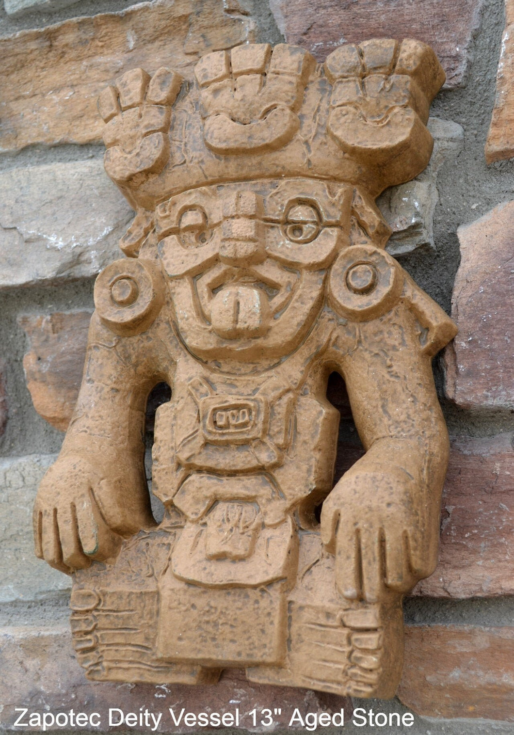 History Aztec Maya Zapotec Cocijo Deity Vessel Stele Totem Artifact Sculpture Statue 13