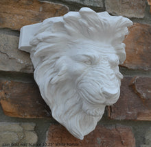 Load image into Gallery viewer, Lion Bust wall Sconce / Shelf Sculpture art www.Neo-Mfg.com home decor 10.25&quot;
