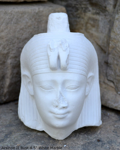 Egyptian Arsinoe II Ancient Bust Wall Sculpture reproduction art 4.5