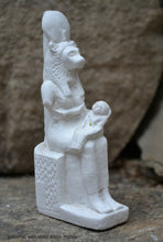 Load image into Gallery viewer, Egyptian Sekhmet with child seated Sculpture Statue 4&quot; www.Neo-Mfg.com amulet
