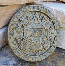 Load image into Gallery viewer, Aztec Mayan Tonatiuh sun god relief sculpture ancient replica www.Neo-Mfg.com 10&quot; n4
