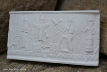 Load image into Gallery viewer, Historical Assyrian Akkadian Adda Cylinder Seal wall Sculpture www.Neo-Mfg.com Mesopotamia Museum Reproduction 2pc set Cy1
