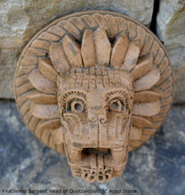 Load image into Gallery viewer, History Feathered Serpent Head of Quetzalcoaltl Aztec Maya Artifact Carved Sculpture Statue 5" www.Neo-Mfg.com
