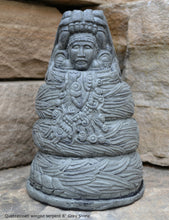 Load image into Gallery viewer, Aztec Mayan Quetzalcoatl winged serpent statue sculpture Artifact Carved Sculpture Statue 8" www.Neo-Mfg.com Museum reproduction
