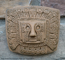 Load image into Gallery viewer, Inca Viracocha Tiwanaku Face Gateway sun Sculptural wall relief plaque 3.5&quot; www.Neo-Mfg.com home decor
