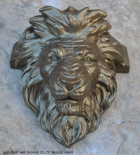 Load image into Gallery viewer, Lion Bust wall Sconce / Shelf Sculpture art www.Neo-Mfg.com home decor 10.25&quot;
