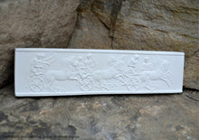Load image into Gallery viewer, History Roman 3 Chariots Stela Fragment Sculptural wall relief plaque www.Neo-Mfg.com 9"

