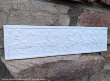 Load image into Gallery viewer, History Roman horsemen Stela Fragment Sculptural wall relief plaque www.Neo-Mfg.com 9&quot; Henning design
